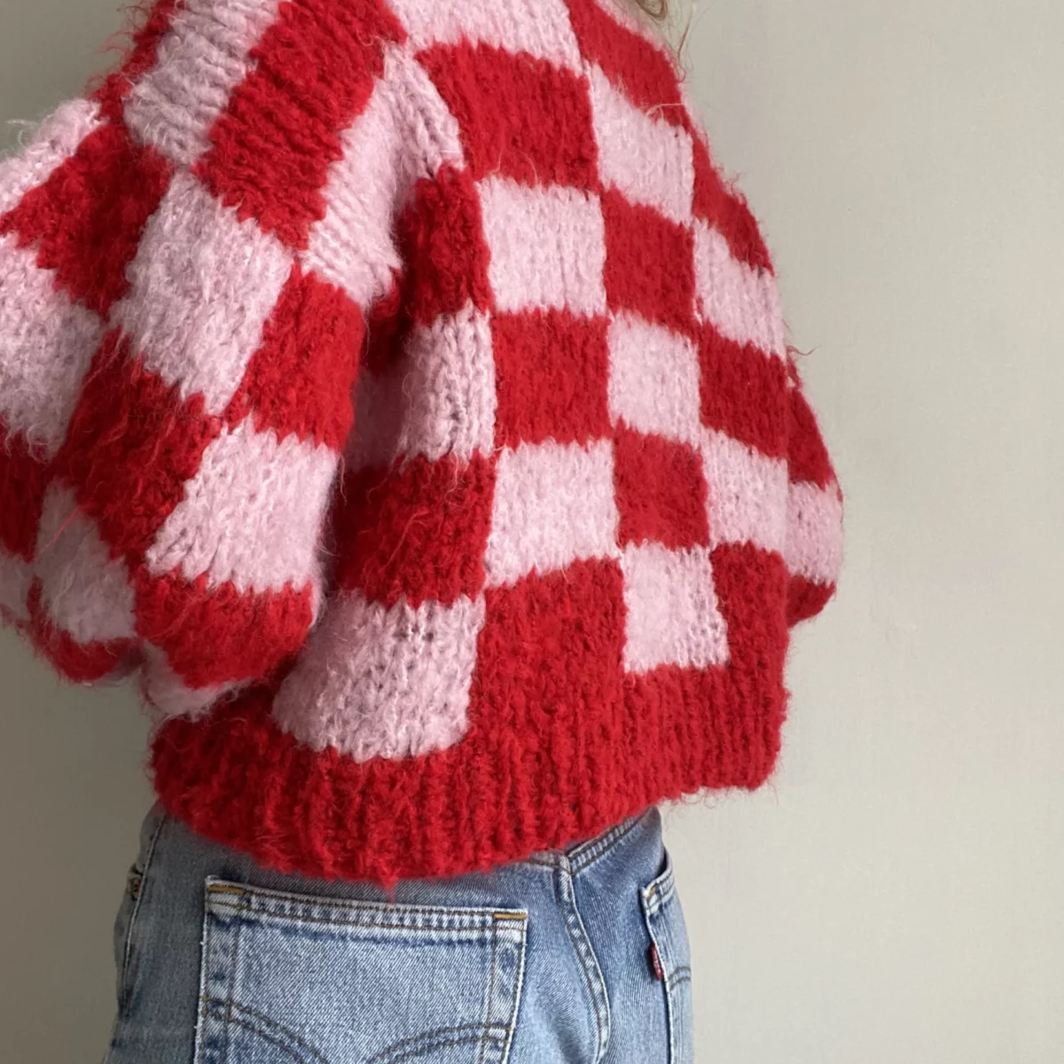 magic checkered sweater