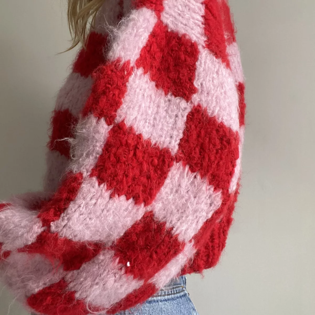 magic checkered sweater