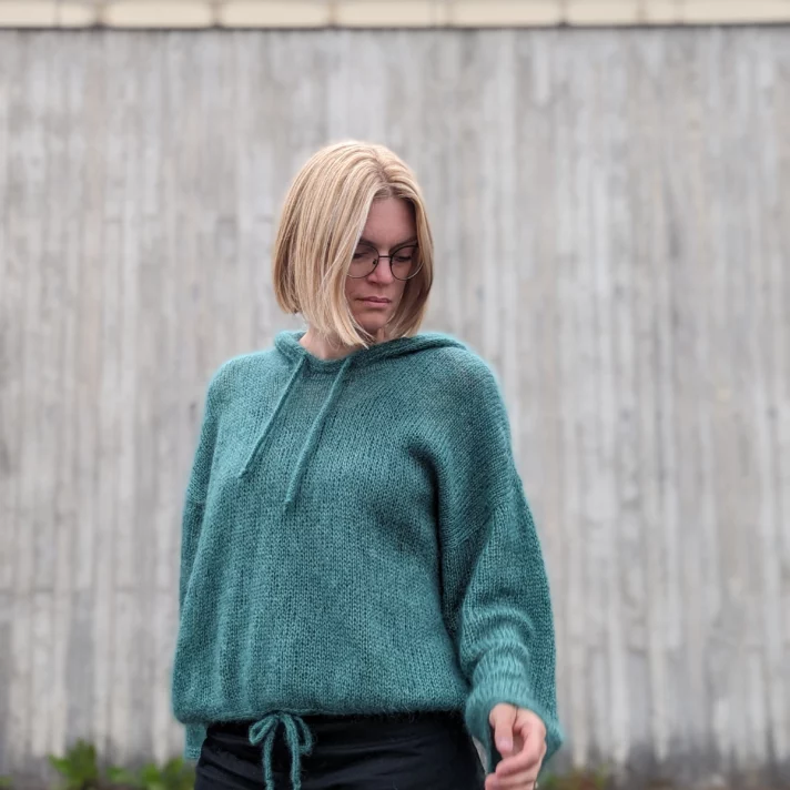 notorious Knitter mohair hoodie